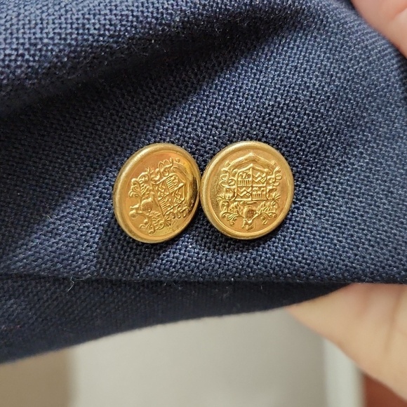 Vintage Hill & Archer Wool Blend Suit Navy Blue 40R HAS FLAWS SEE DESCRIPTION - Picture 4 of 16